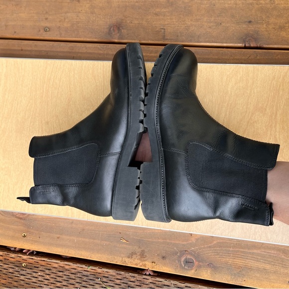 Vagabond Shoemaker Kenova Black Leather Chelsea Chunky Sole Ankle Boot Sz EU 40 - Picture 12 of 16
